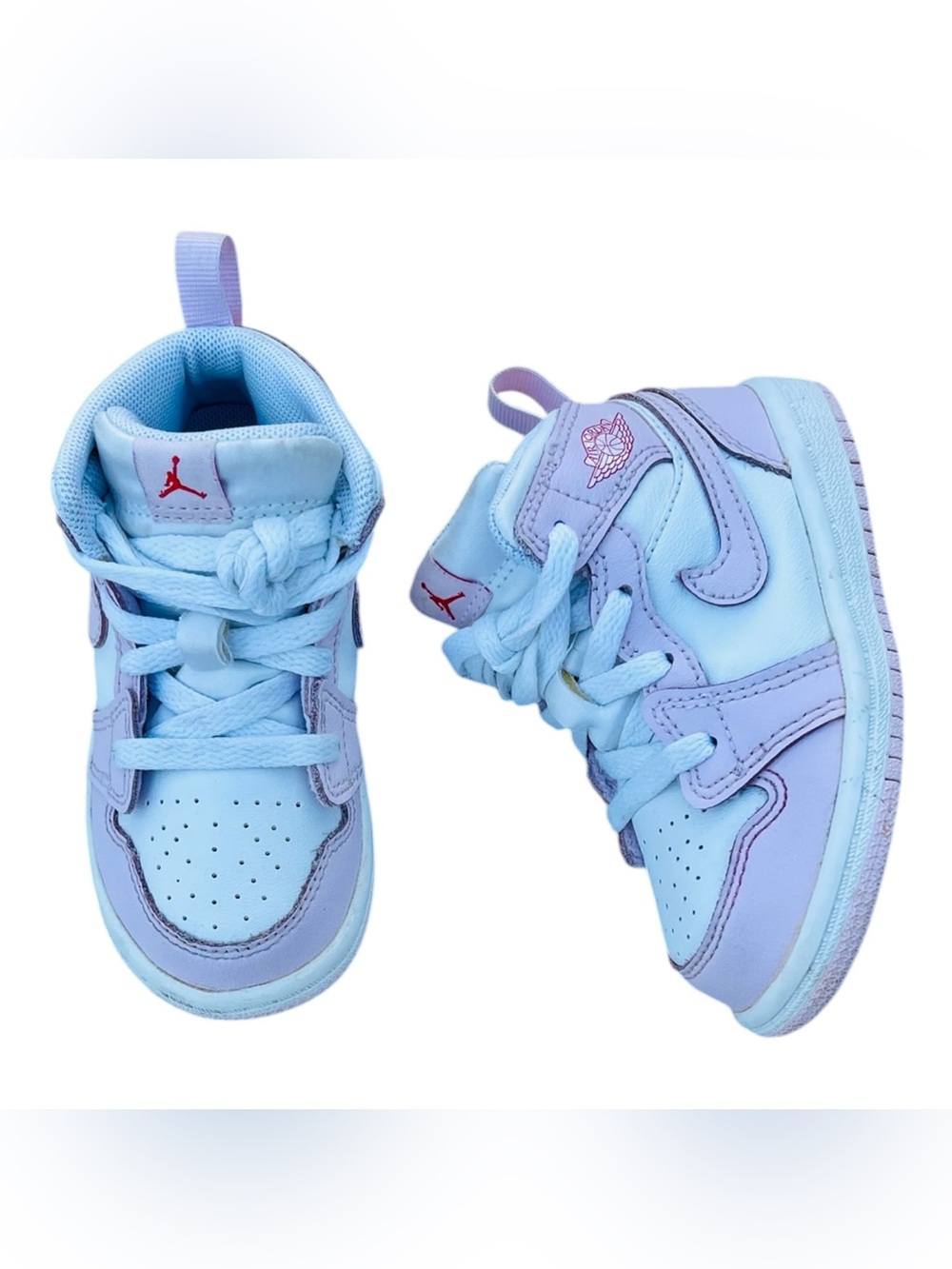 Jordan 1 Mid SE Toddler Sneakers - Pink & White - Size 6C